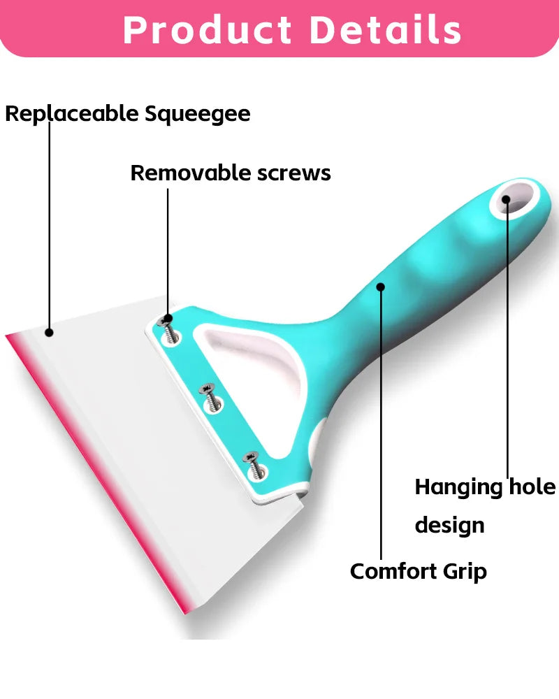Multi-Purpose Rubber Squeegee for Window Tint, Vinyl & Glass Cleaning
