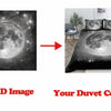 3D Floral Duvet Cover Set – Black & White Rose Design with Pillowcases
