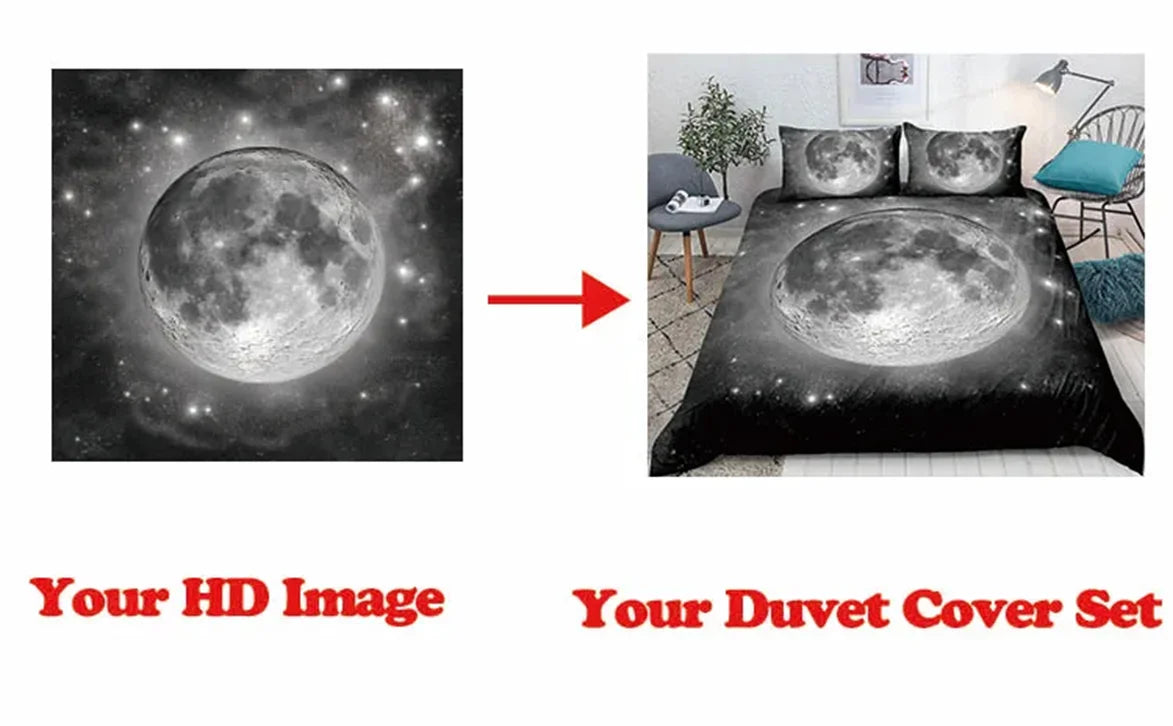 3D Floral Duvet Cover Set – Black & White Rose Design with Pillowcases