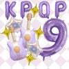 Purple Guitar Balloon Set for K-Pop Music Birthday Parties