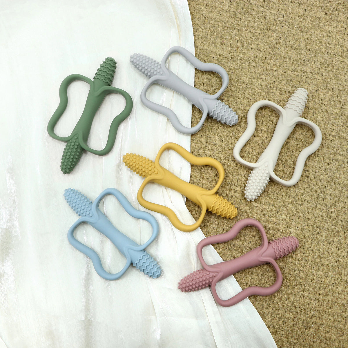 Silicone Teething Stick with Handle – Soft & Safe for Babies