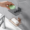 No-Drill Adhesive Soap Holder with Drainage Tray