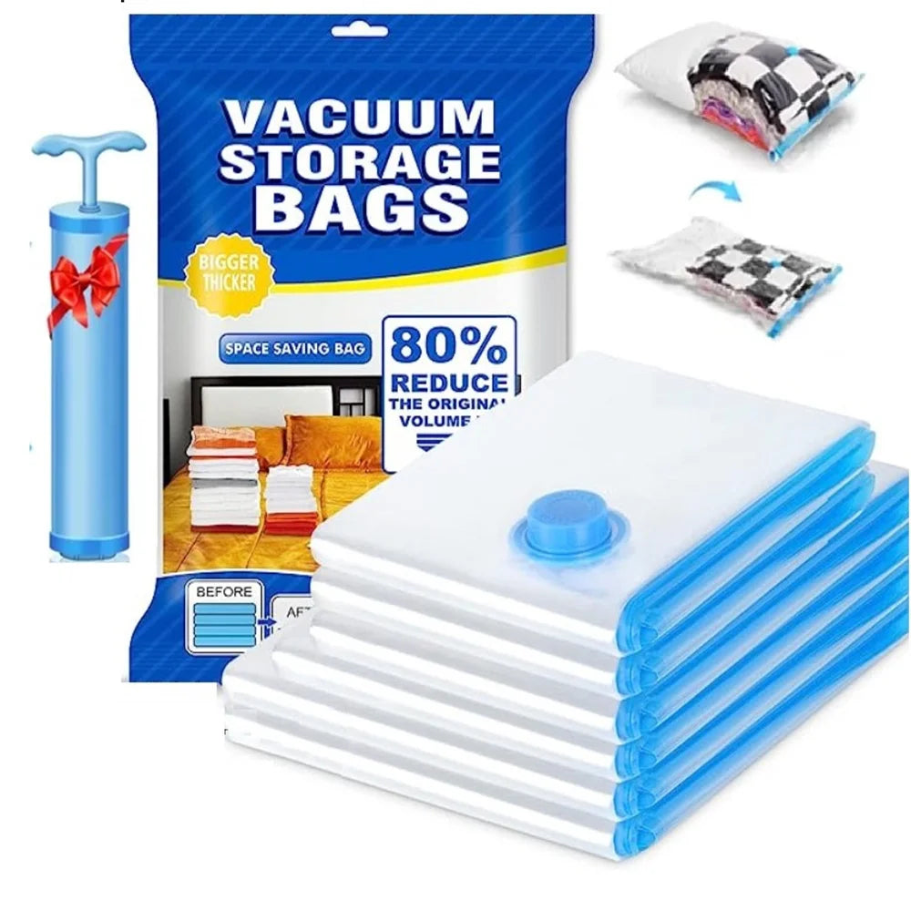 Electric Vacuum Compression Pump for Space-Saving Storage
