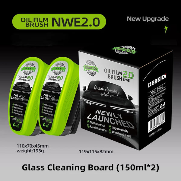Hydrophobic Glass Oil Film Remover with Integrated Brush