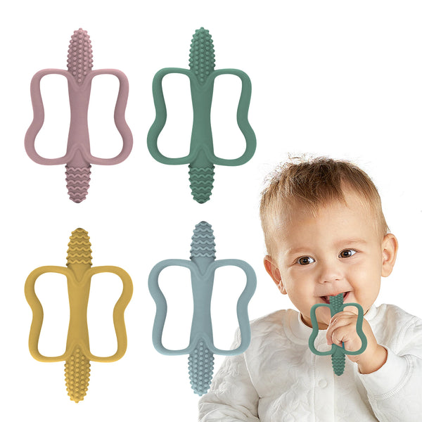 Silicone Teething Stick with Handle – Soft & Safe for Babies