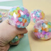 Rainbow Bead Squishy Fidget Ball for Stress Relief
