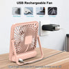 Portable USB Desk Fan with 180° Foldable Stand and Digital Display