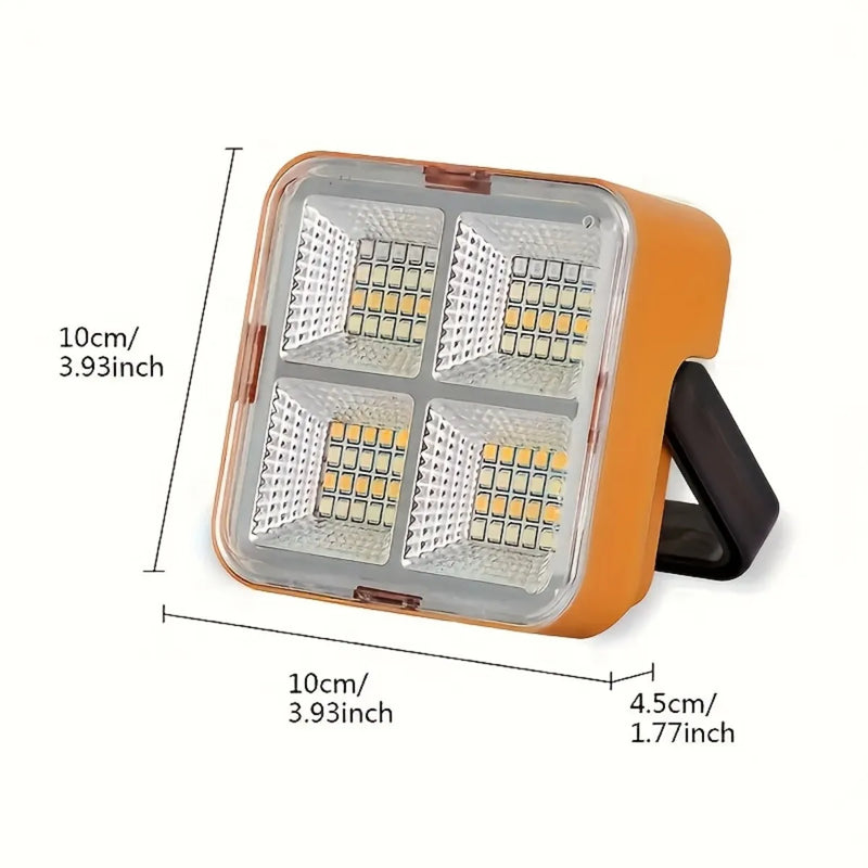 Solar-Powered LED Work Light with Portable Design