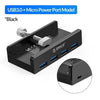 Aluminum USB 3.0 Hub with Clamp Mount for Desktops and Laptops