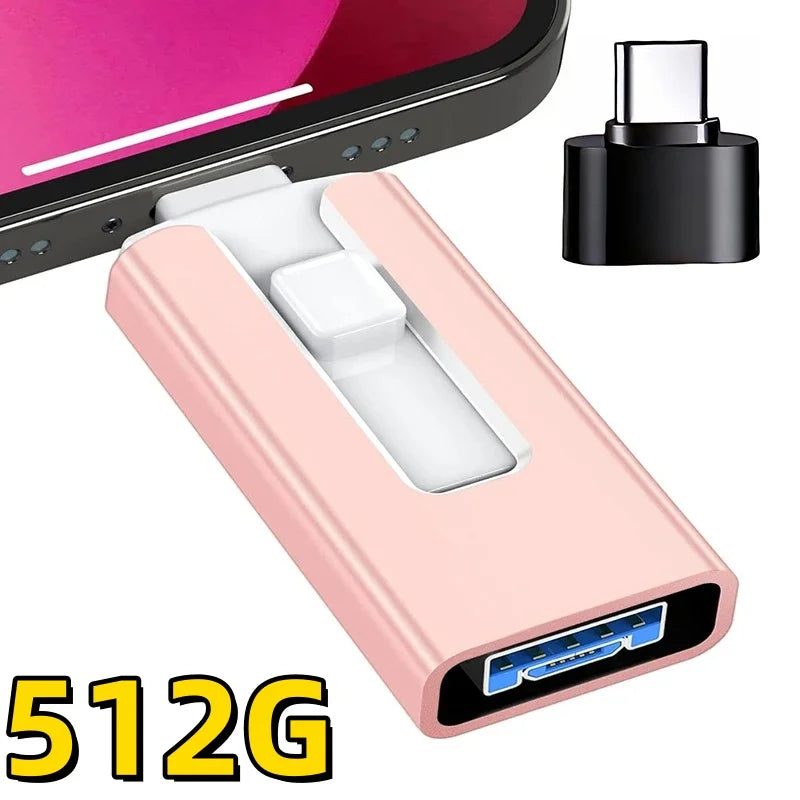 4-in-1 USB 3.0 Flash Drive for iPhone, iPad, and More