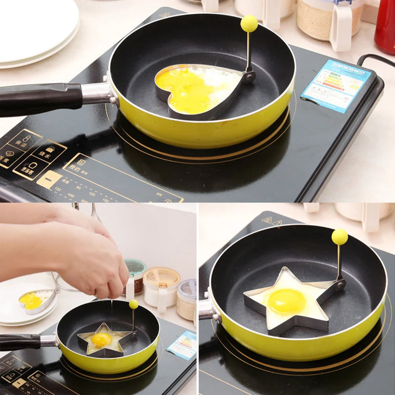 5-Piece Stainless Steel Egg & Pancake Mold Set
