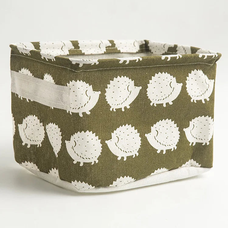 Foldable Canvas Storage Basket with Handles
