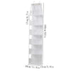 A tall, clear plastic over-the-door hanging organizer with multiple compartments.