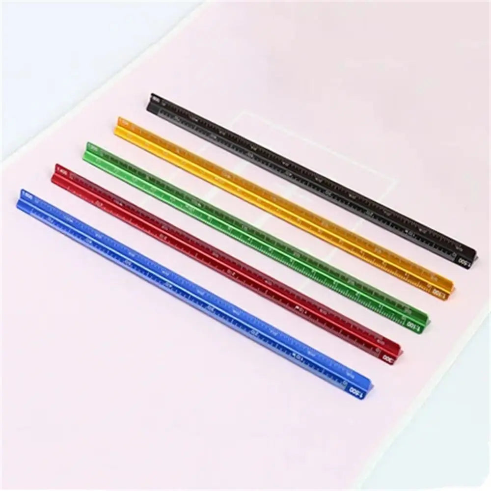 Aluminum Triangular Scale Ruler for Students (15cm/30cm)