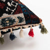 Boho Leaf-Print Tassel Throw Pillow Cover