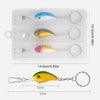 3-Pack Realistic Fishing Lure Keychains