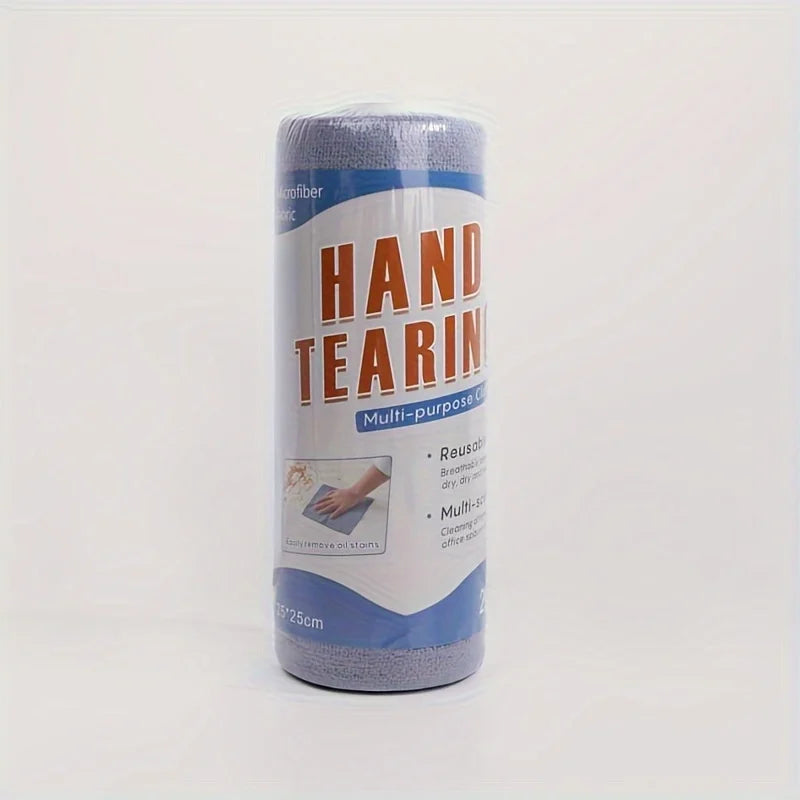 Reusable Microfiber Cleaning Cloth Roll (20 Sheets) – Multi-Surface Kitchen & Household Towels