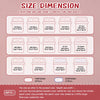 Size dimension chart showing various duvet cover and pillowcase sizes with corresponding measurements.