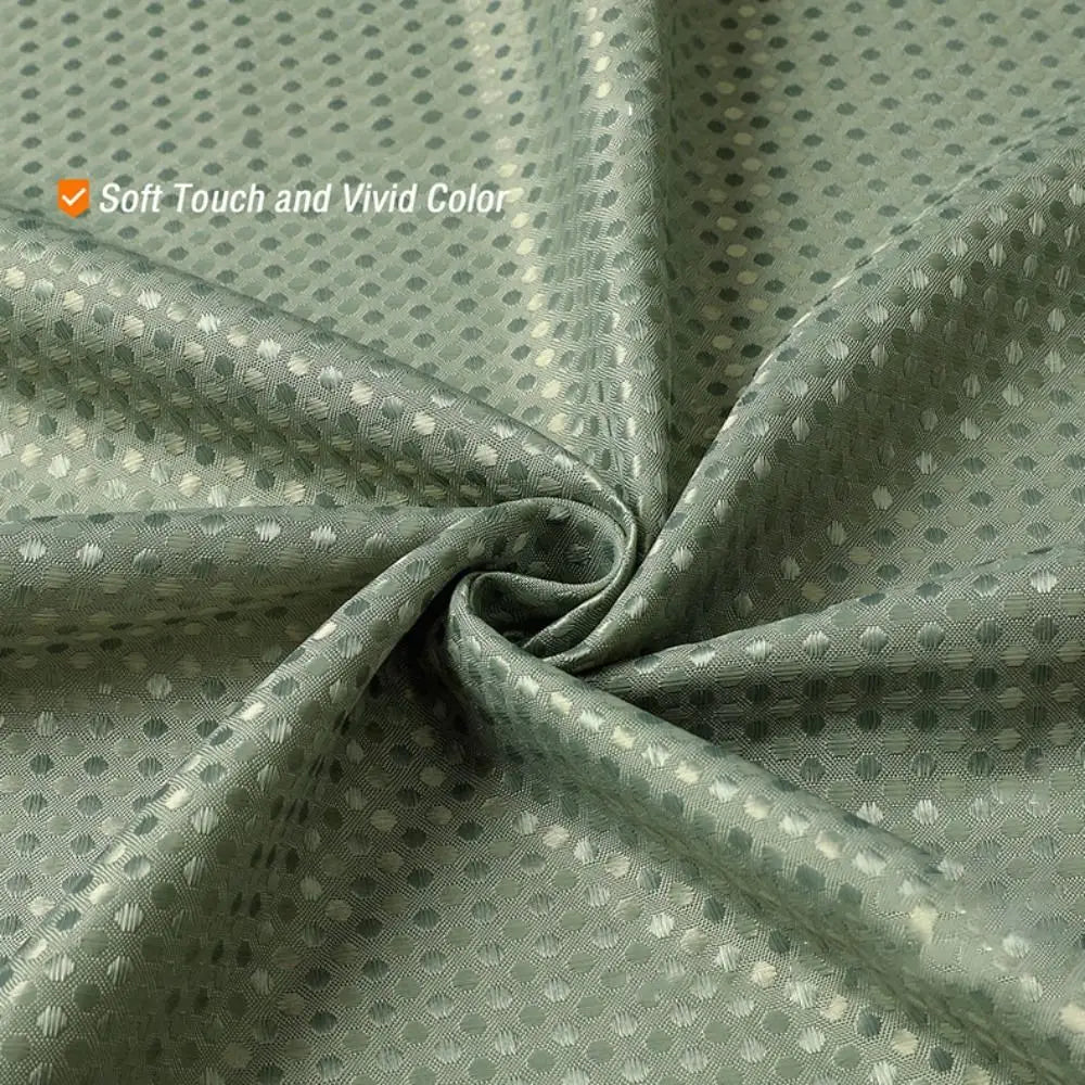 Waffle Textured Waterproof Shower Curtain with Hooks