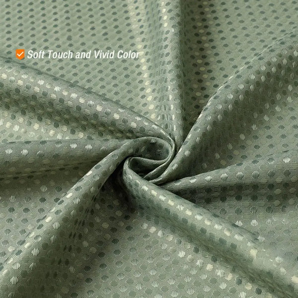 Waffle Textured Waterproof Shower Curtain with Hooks