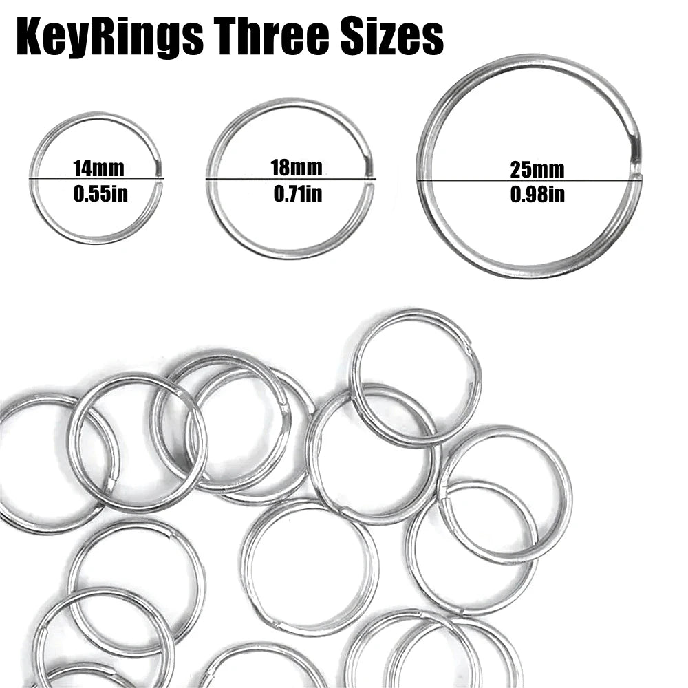 Silver Swivel Snap Hooks with Key Rings (20-Pack)
