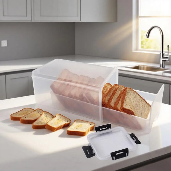 Clear Airtight Bread Box with Sliding Lid