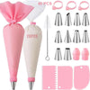 Reusable Silicone Piping Bag and Nozzle Set for Cake Decorating