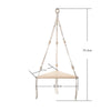 Triangle Wood Floating Wall Shelf with Macrame Rope