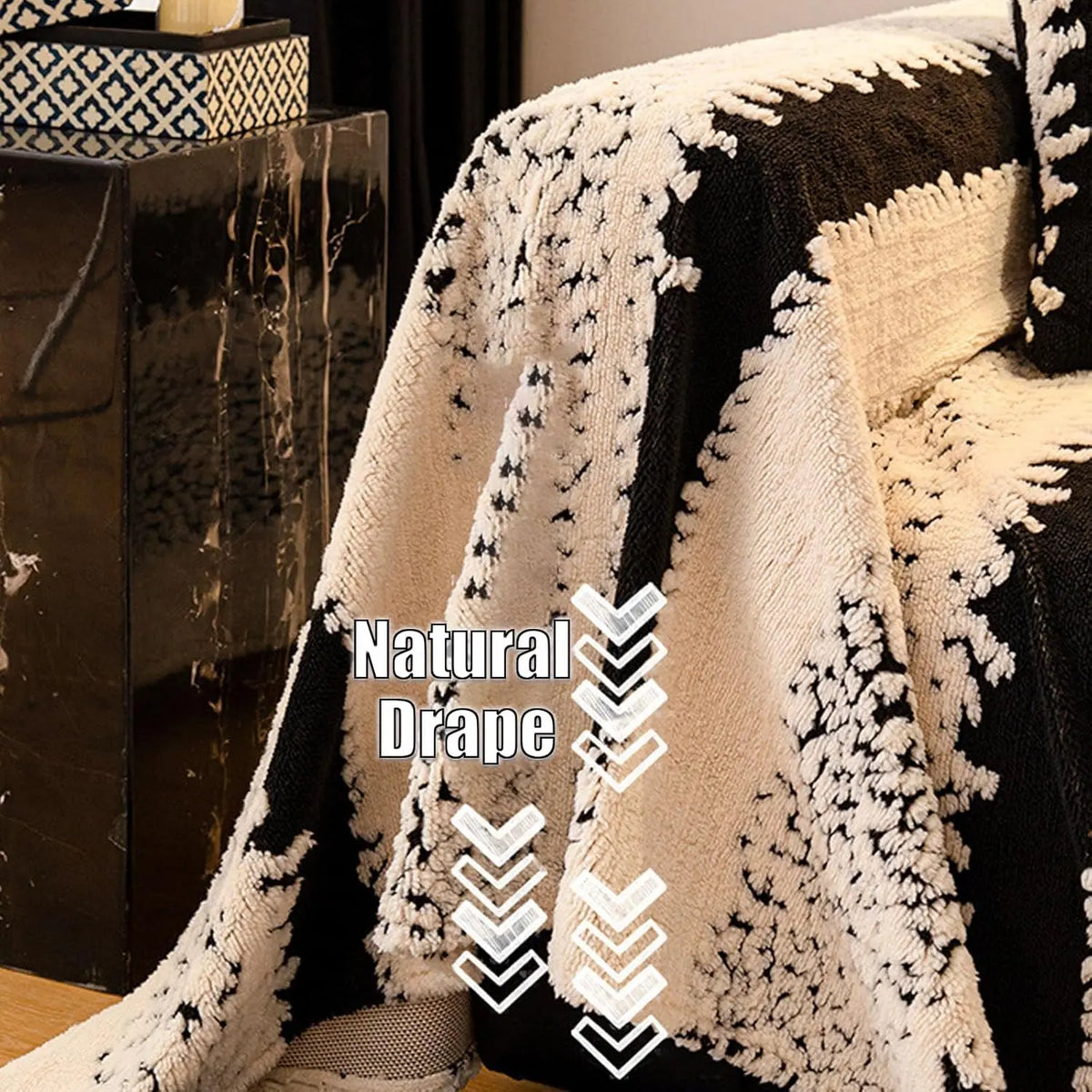 Bohemian Jacquard Sofa Throw Blanket – Soft Plush Cover for Living Room