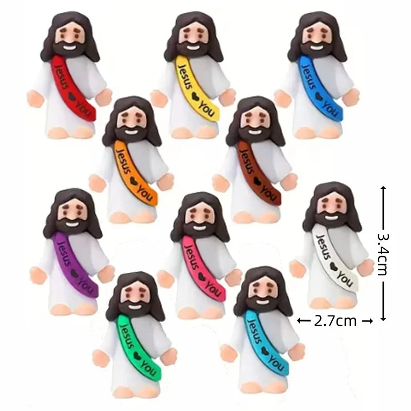 Mini Religious Figurine Set for Christmas and Easter Decor