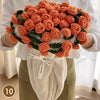 Hand Knitted Rose Bouquet Throw Blanket