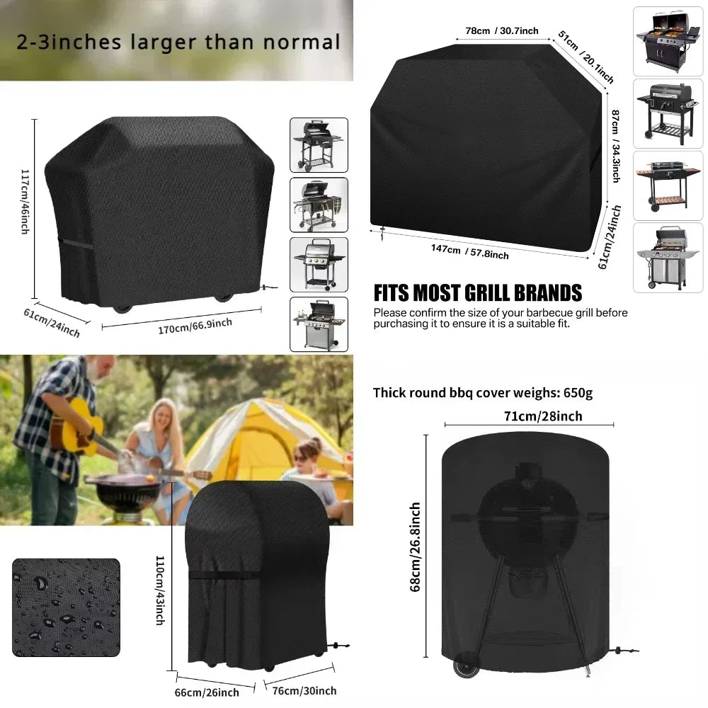 Waterproof Grill Cover with Adjustable Straps