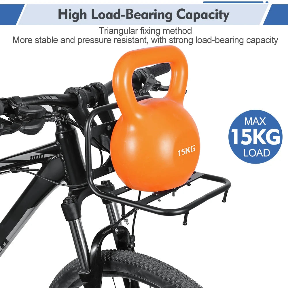 MTB Front Rack Carrier for Bicycle Panniers and Cargo