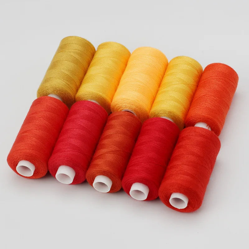10-Color Polyester Thread Set – 400 Yards Per Spool
