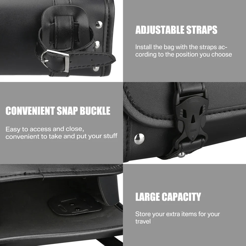Motorcycle PU Leather Utility Saddlebag