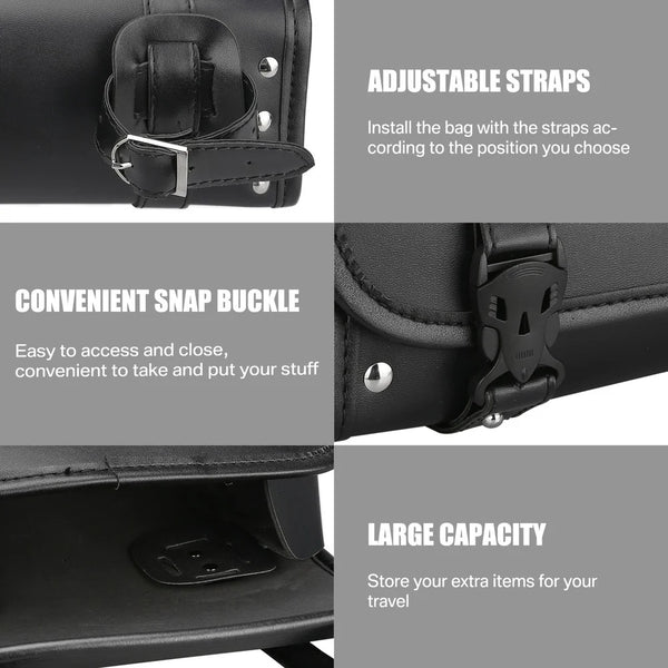 Motorcycle PU Leather Utility Saddlebag