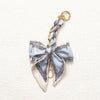 Elegant Bow Chain Bag Strap with Hanging Charm