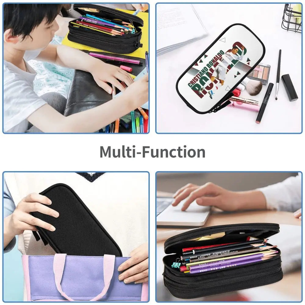 Soccer Star Pen Case – Large-Capacity Pencil Pouch