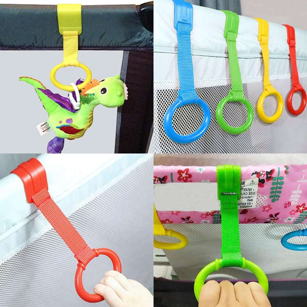 Baby Crib Pull Rings for Standing and Balance Training