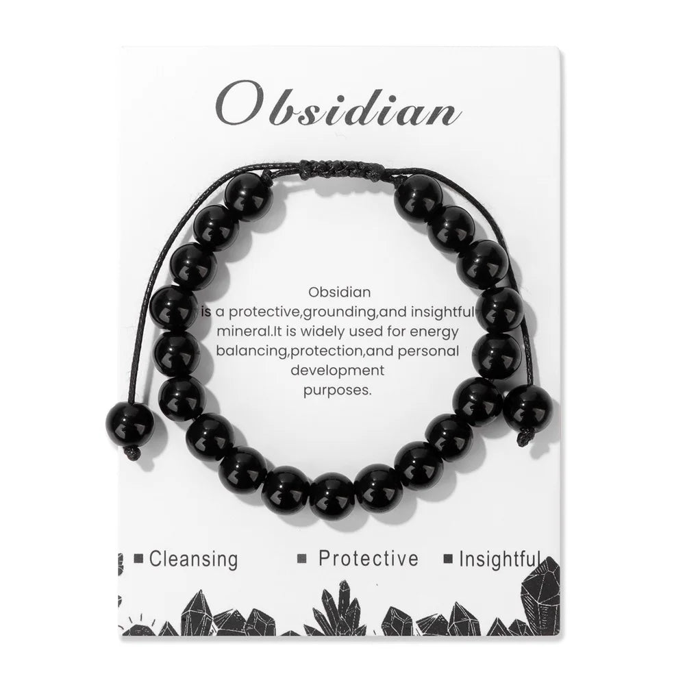 Natürliche Stein-Verstellbare Perlenarmbänder