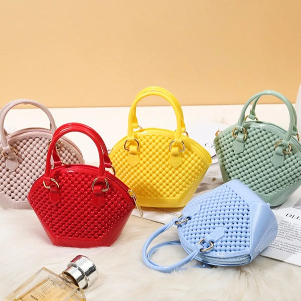 Transparent Jelly Crossbody Bag with Chain Strap