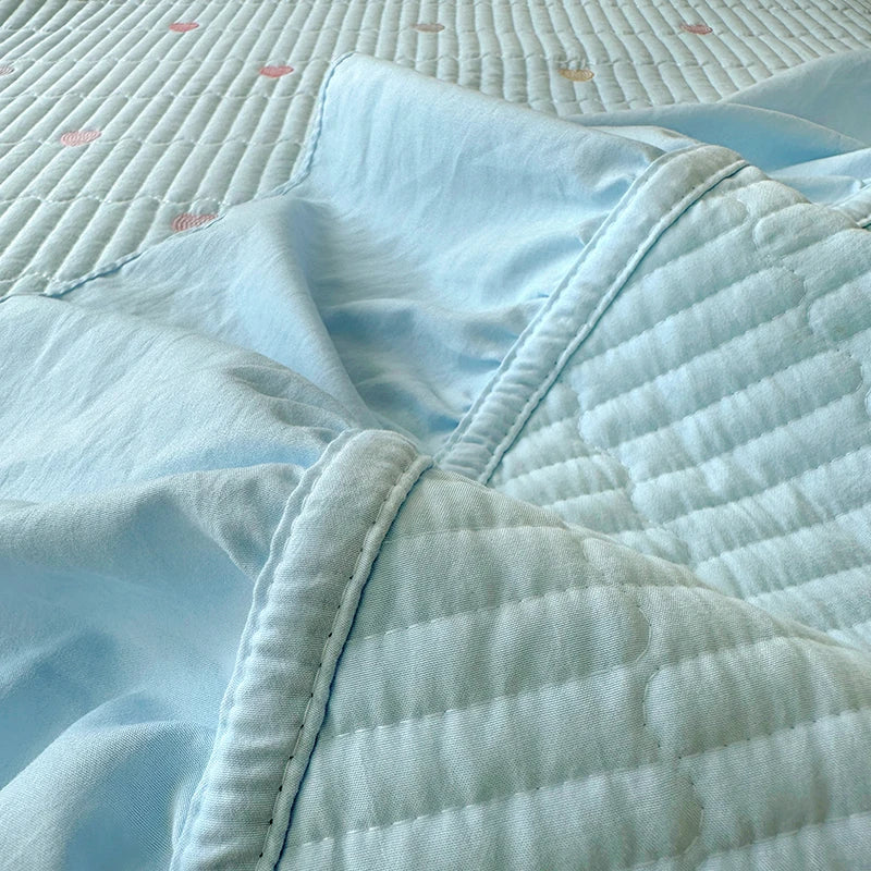 Embroidered Tulip Coverlet Set with Pillow Shams