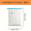 White vacuum compression bag for clothes or bedding, measuring 40x60cm or 16x24in.