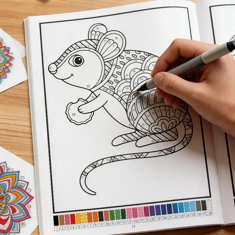Adult Coloring Book: Animal & Plant Designs for Stress Relief