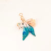 Chic Silk Bow Keychain with Ribbon Charm