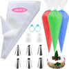 Reusable Silicone Piping Bag and Nozzle Set for Cake Decorating