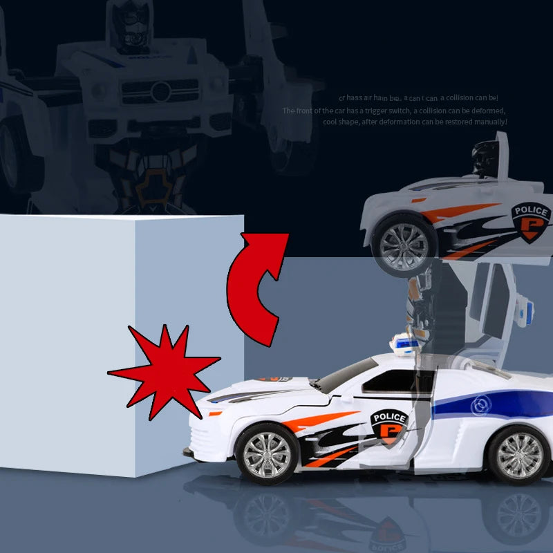 One-Key Transforming Robot Car Toy