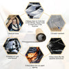 Diagram showing the benefits of automotive sound deadening and heat insulation mats, including noise reduction, heatproofing,
