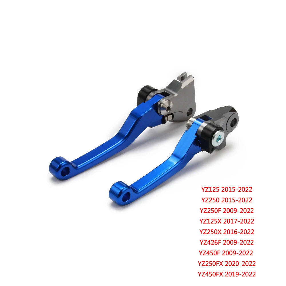 CNC aluminum brake and clutch lever set for Yamaha dirt bikes in various colors