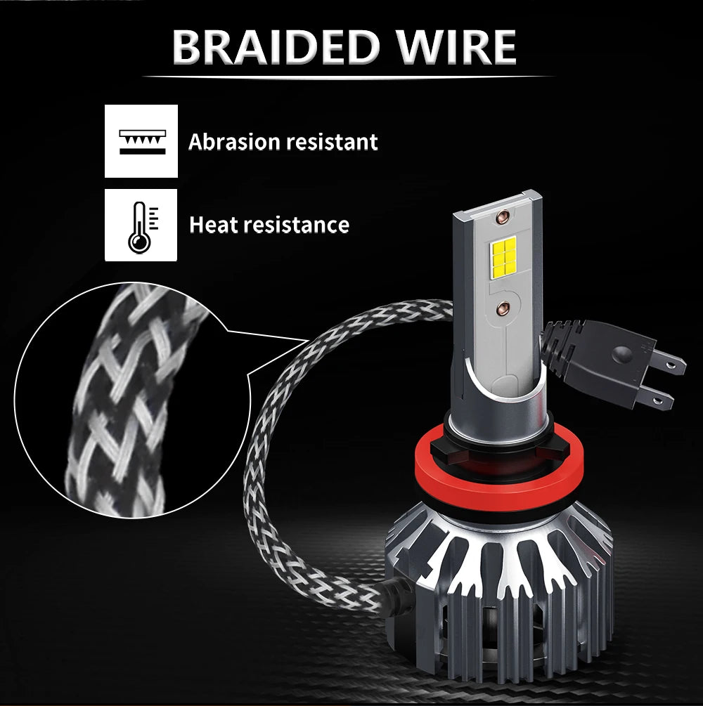 Super Bright LED Headlight Bulbs – 6500K Cool White, Plug-and-Play